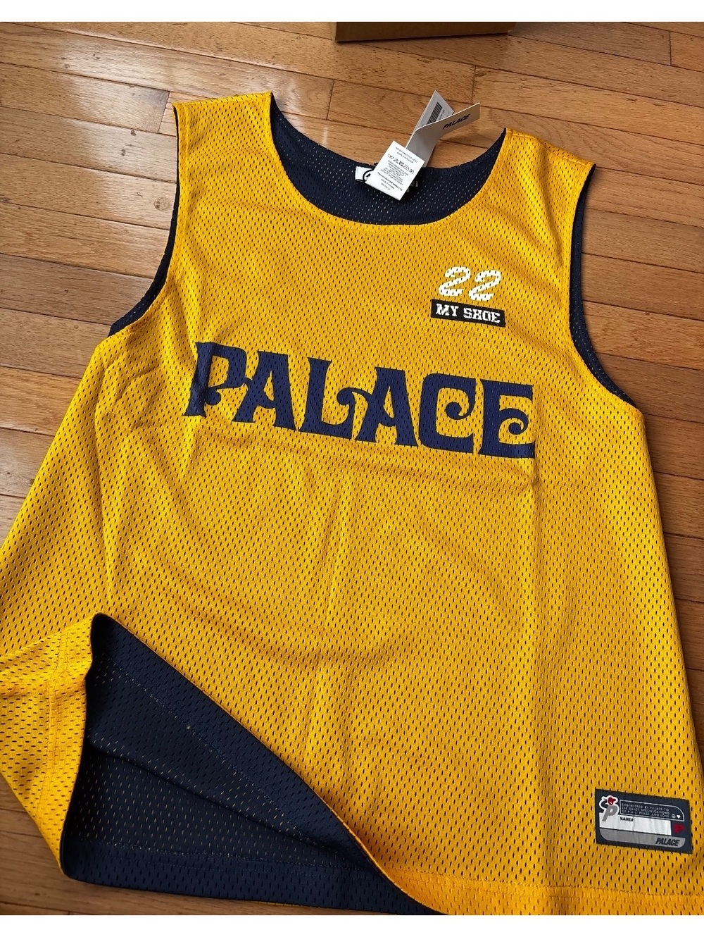 Palace Mesh Practice Vest SS23 Navy/Yellow Large